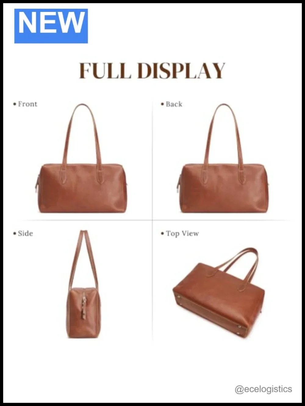 Genuine Leather Shoulder Bag Tote Hobo Purse with Zipper for Women Work